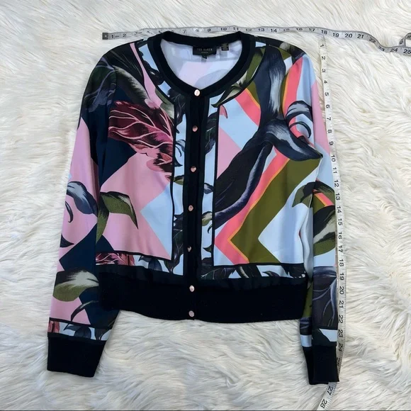 TED BAKER Rose Gold Button Cardigan - Picture 4 of 9